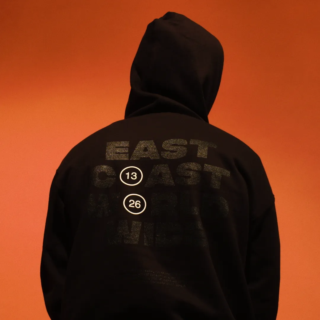 GRVTY "East Coast Worldwide" Hooded Sweatshirt (Black)