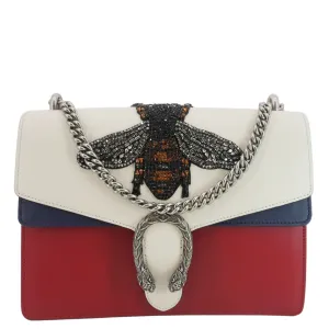 GUCCI Dionysus Medium Bee Embroidered Leather Shoulder Bag Multicolor 403348