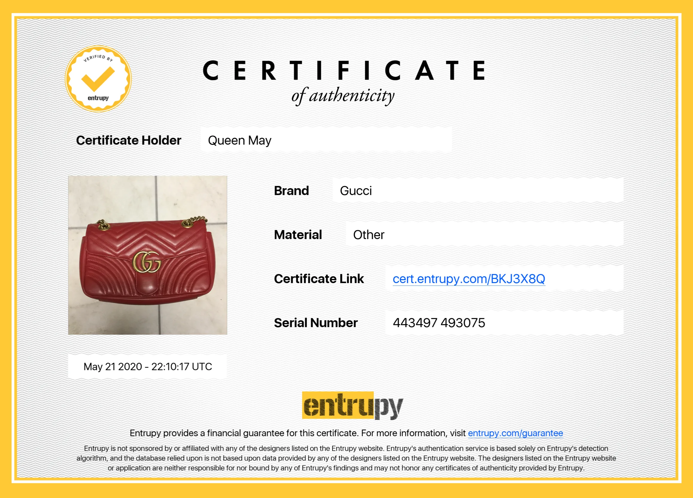 Gucci GG Marmont Red Medium Matelasse Bag