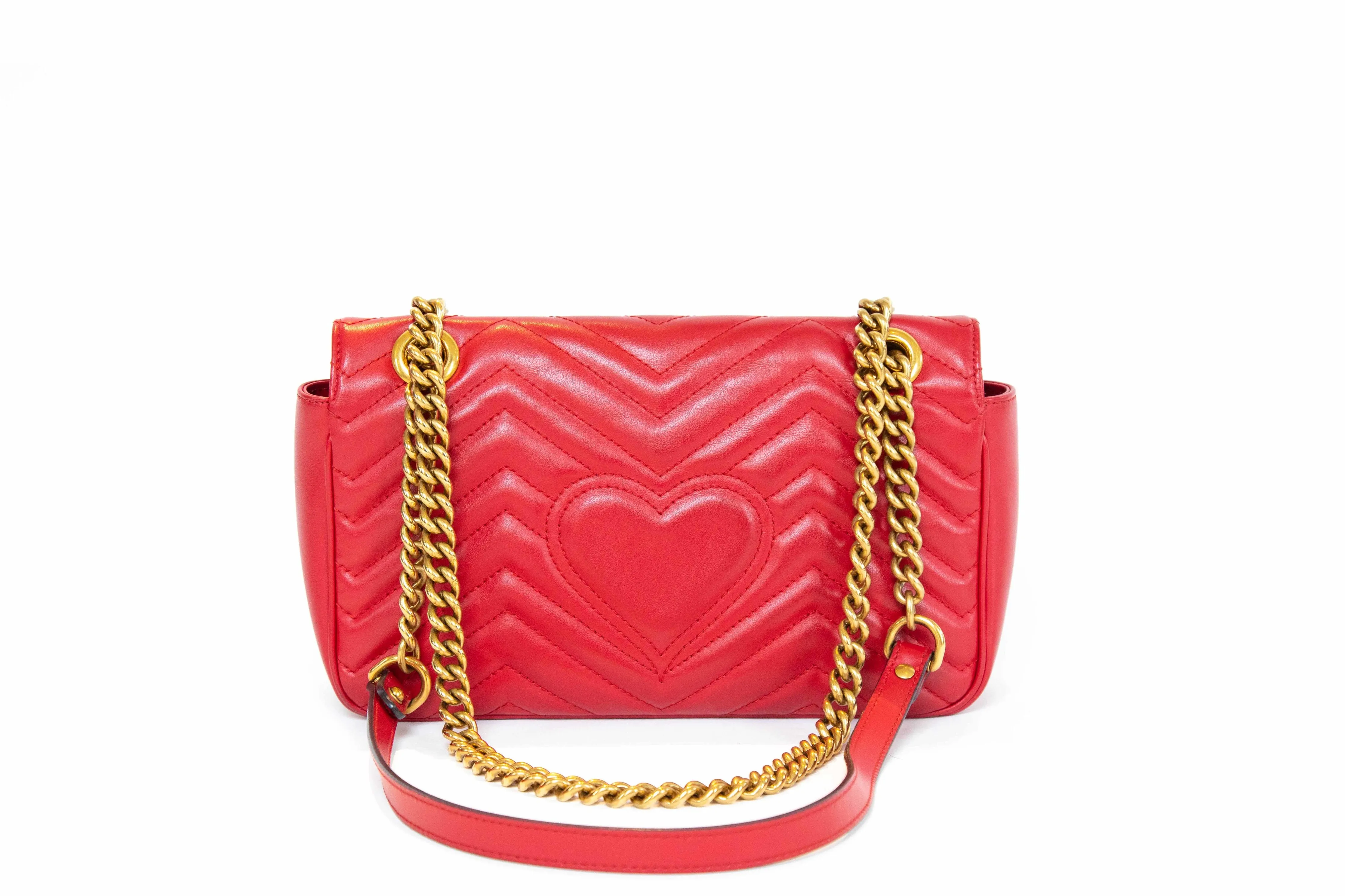 Gucci GG Marmont Red Medium Matelasse Bag