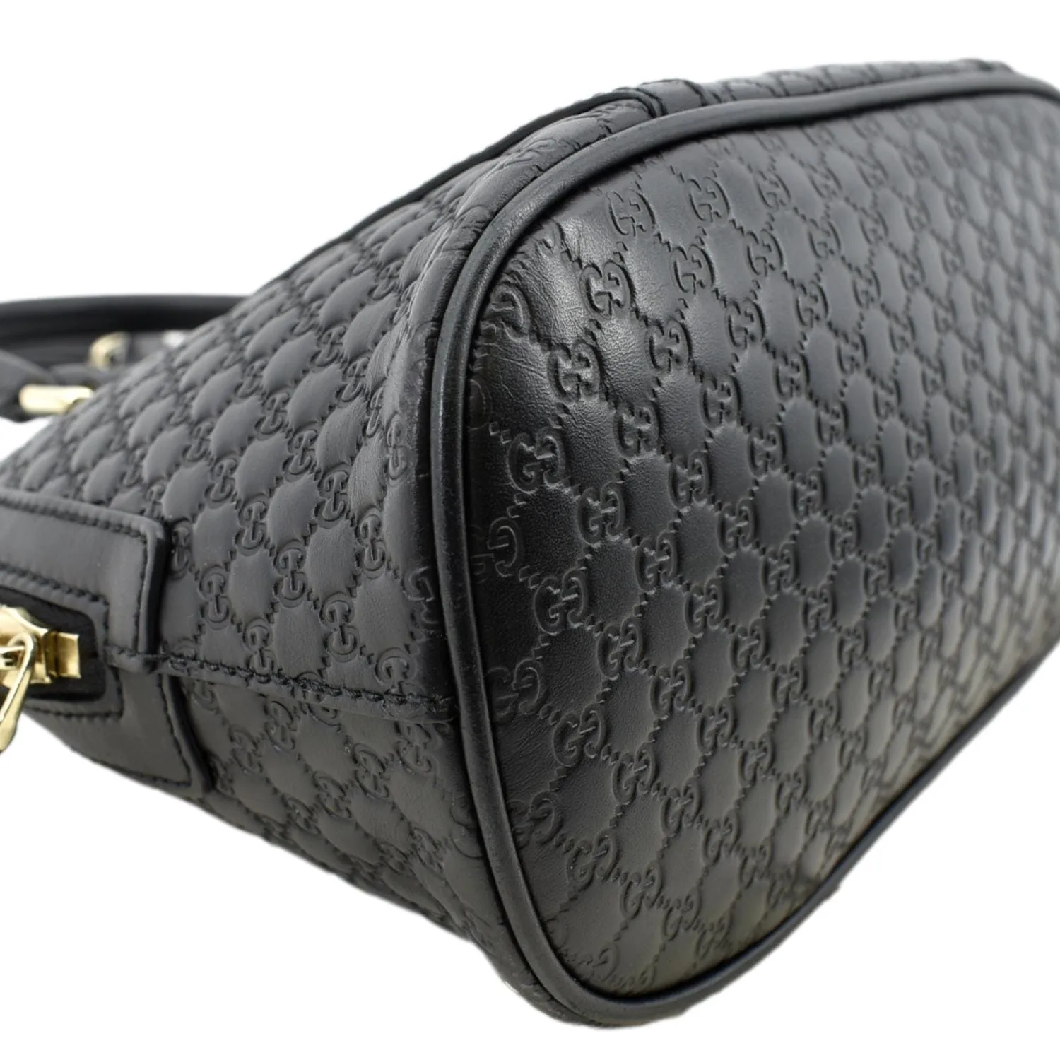 GUCCI Mini Dome Leather Crossbody Bag Black 449654