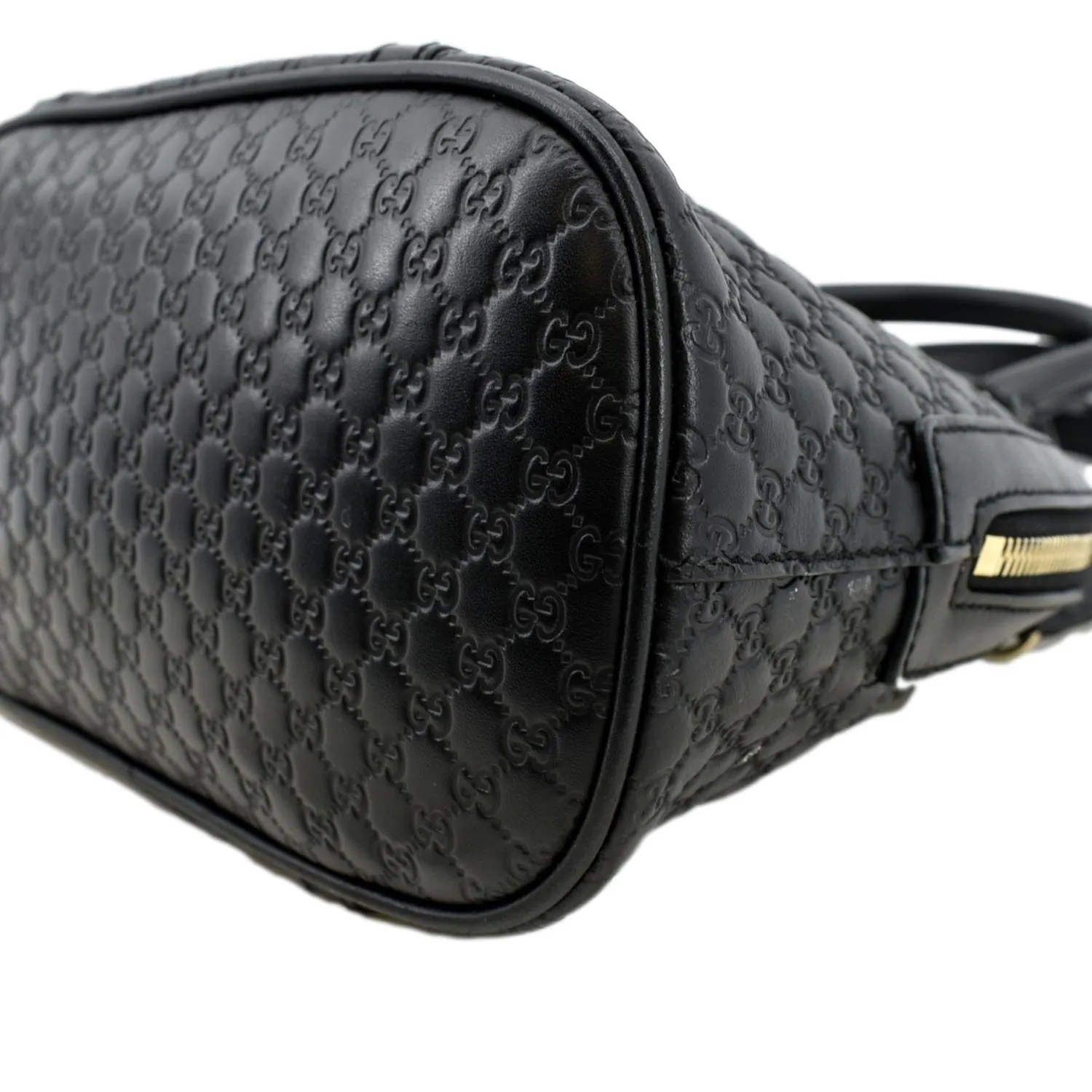 GUCCI Mini Dome Leather Crossbody Bag Black 449654