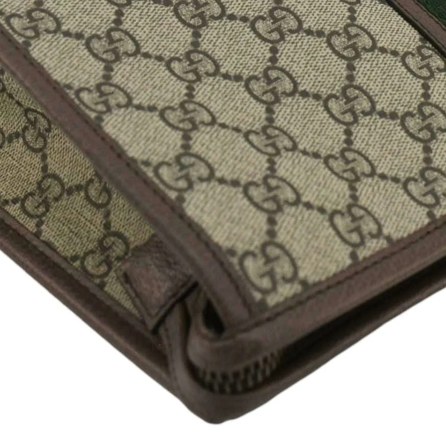GUCCI Ophidia GG Supreme Canvas Pouch Beige 598234