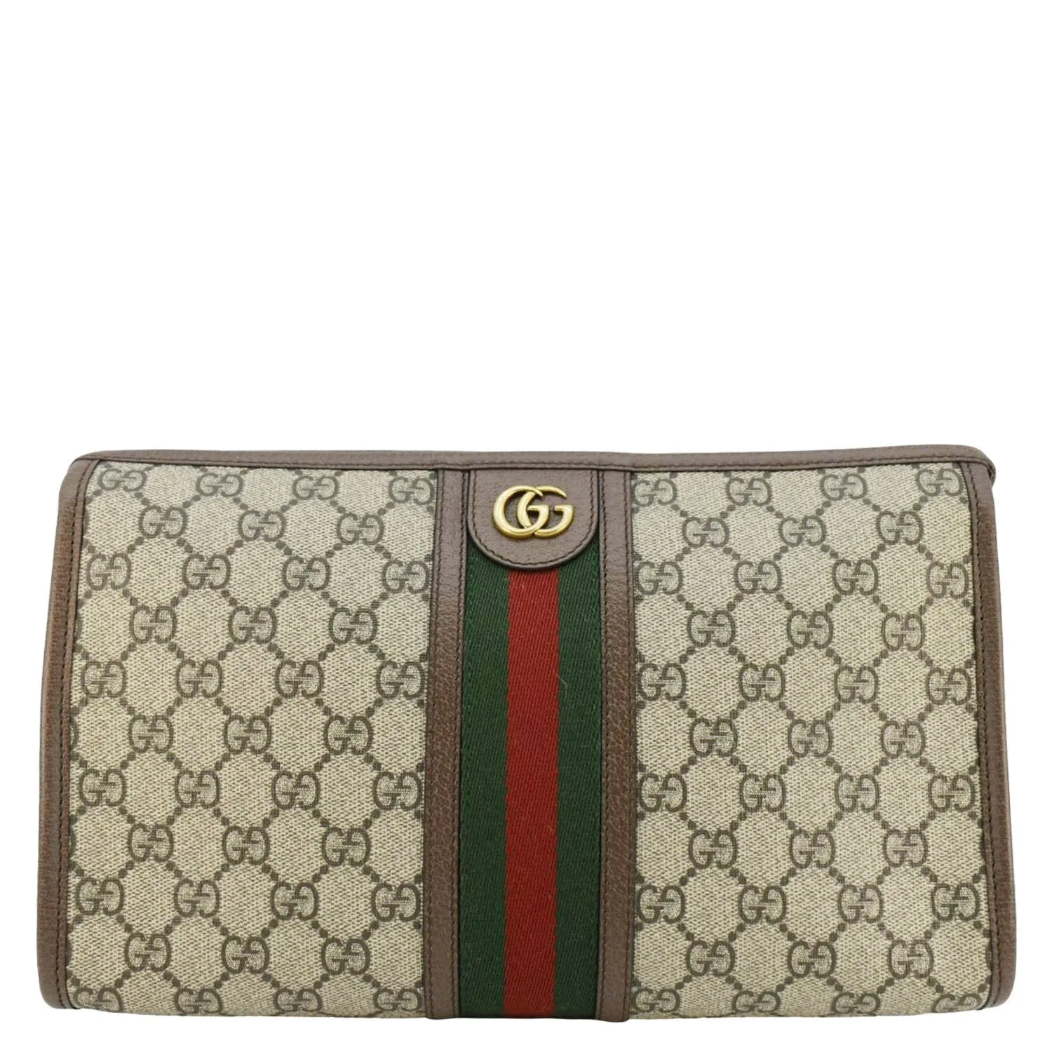 GUCCI Ophidia GG Supreme Canvas Pouch Beige 598234