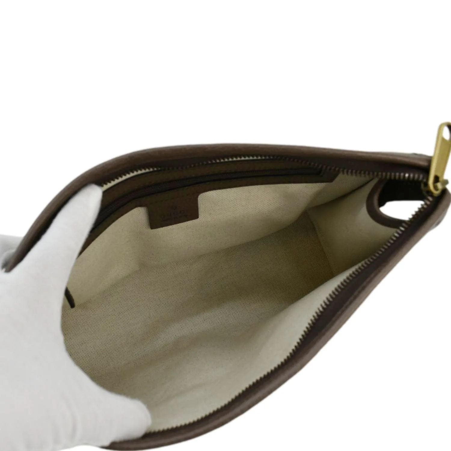 GUCCI Ophidia GG Supreme Canvas Pouch Beige 598234