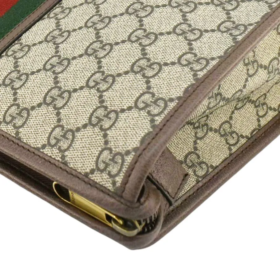 GUCCI Ophidia GG Supreme Canvas Pouch Beige 598234