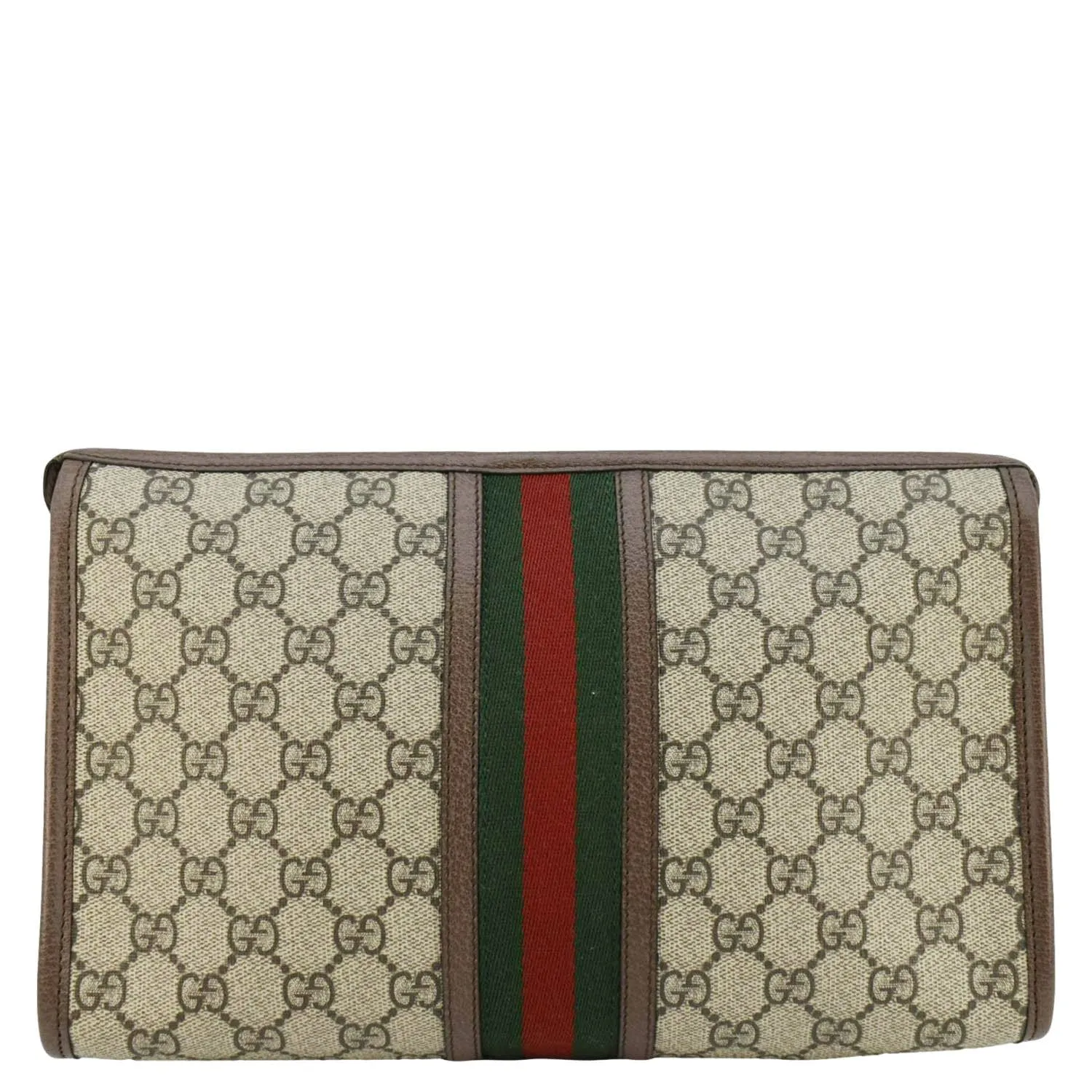 GUCCI Ophidia GG Supreme Canvas Pouch Beige 598234