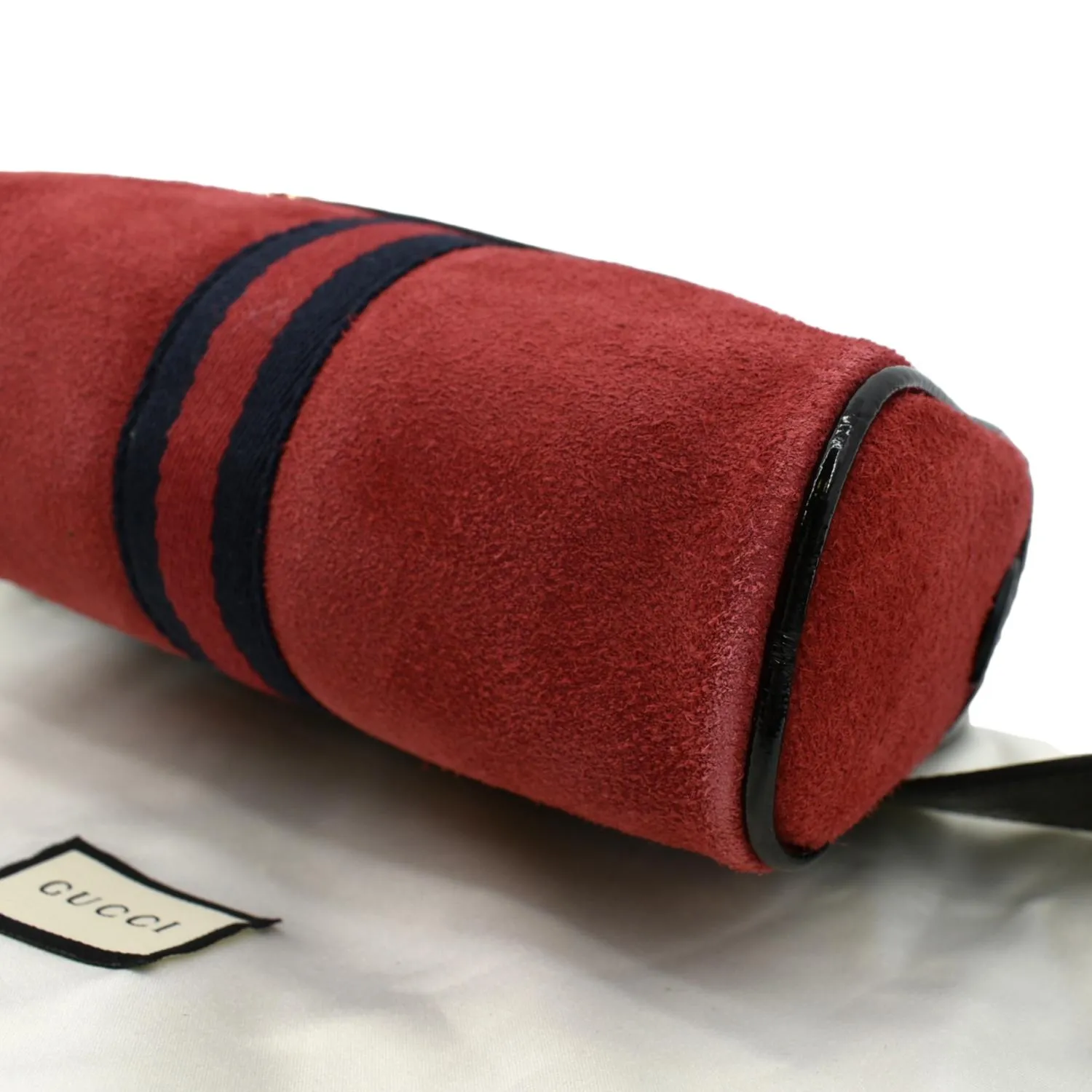 GUCCI Ophidia Small Suede Belt Waist Bag Red 517076