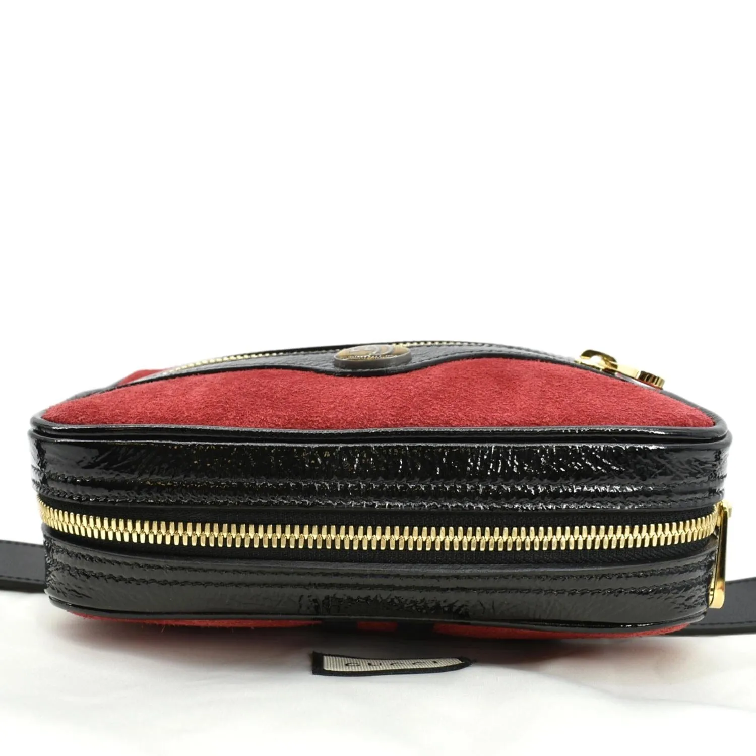 GUCCI Ophidia Small Suede Belt Waist Bag Red 517076
