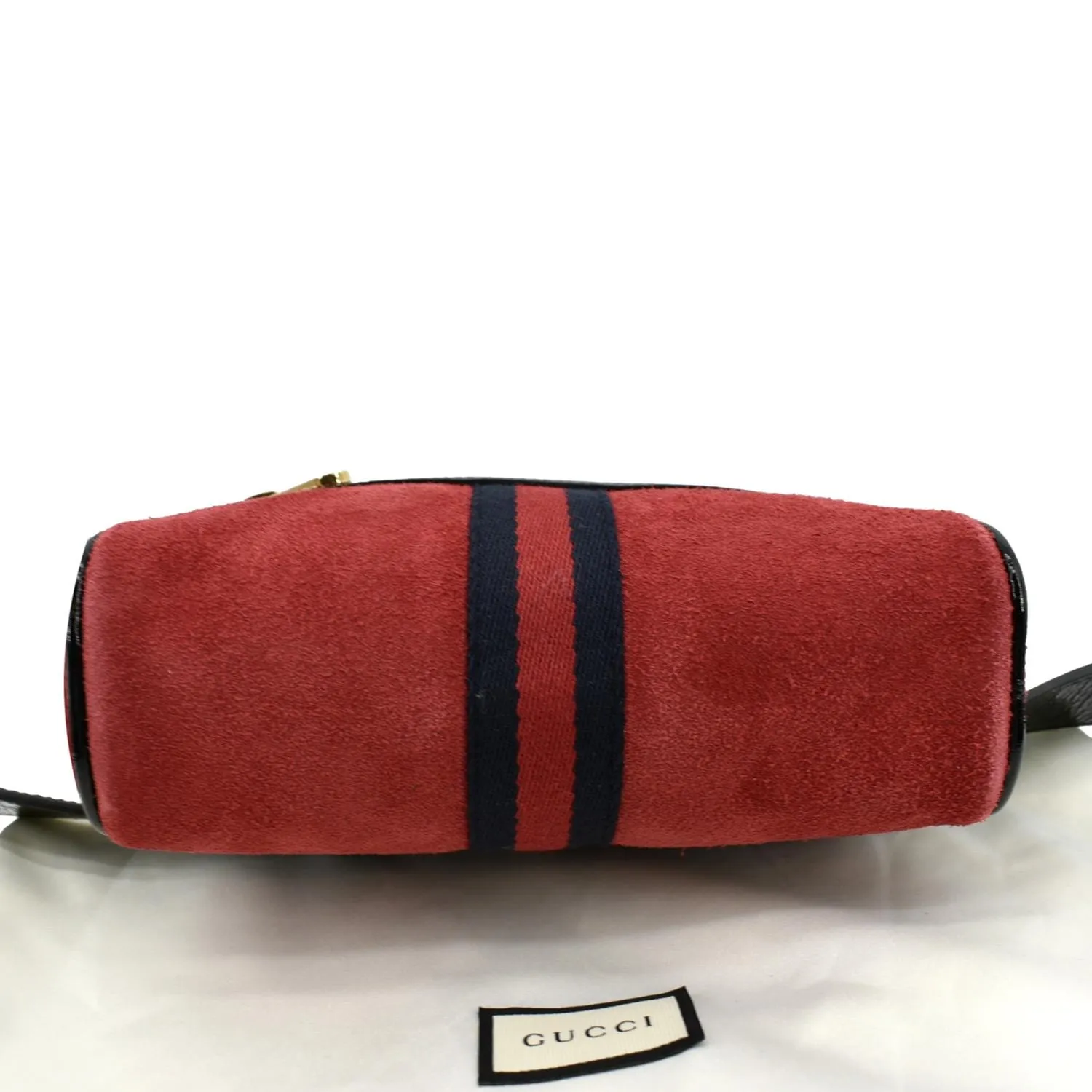 GUCCI Ophidia Small Suede Belt Waist Bag Red 517076