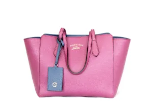Gucci Swing Tote Small Leather Magenta