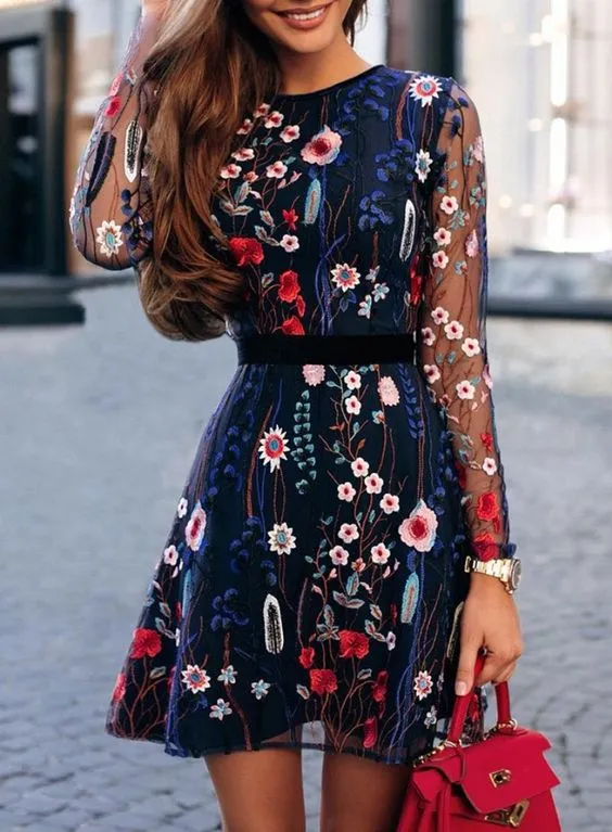 Happy Floral Empire Dress