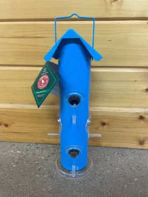 HG850119D Bird Feeder Blue Metal Tube