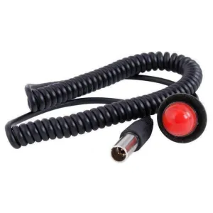 Hole Mount Steering Wheel Push to Talk (PTT) with Coil Cord  for Car Harnesses