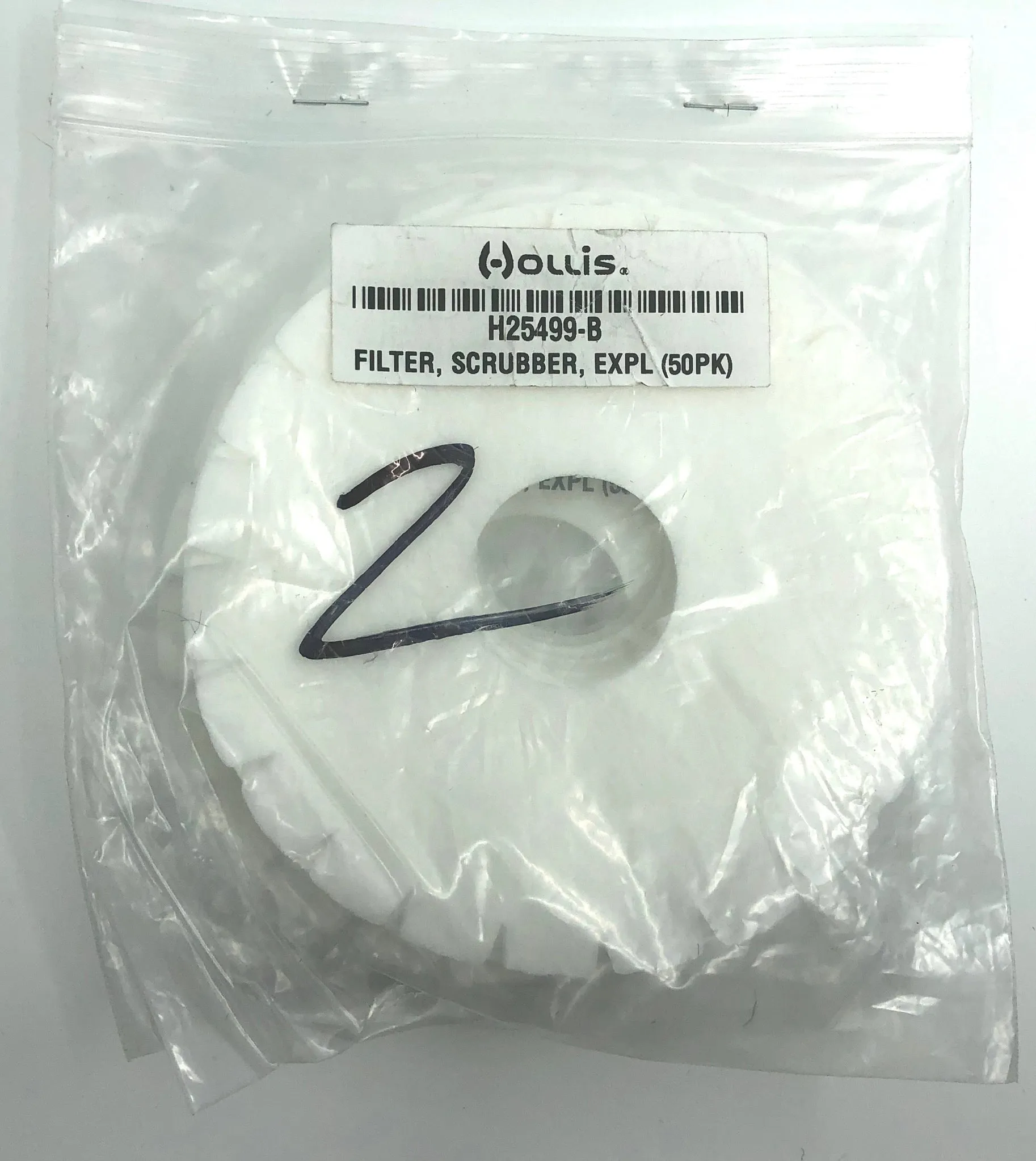Hollis Explorer Filter scrubber 50 pack 25499-B