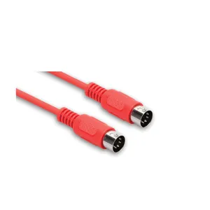 Hosa MID-310RD MIDI Cable, Red, 10ft