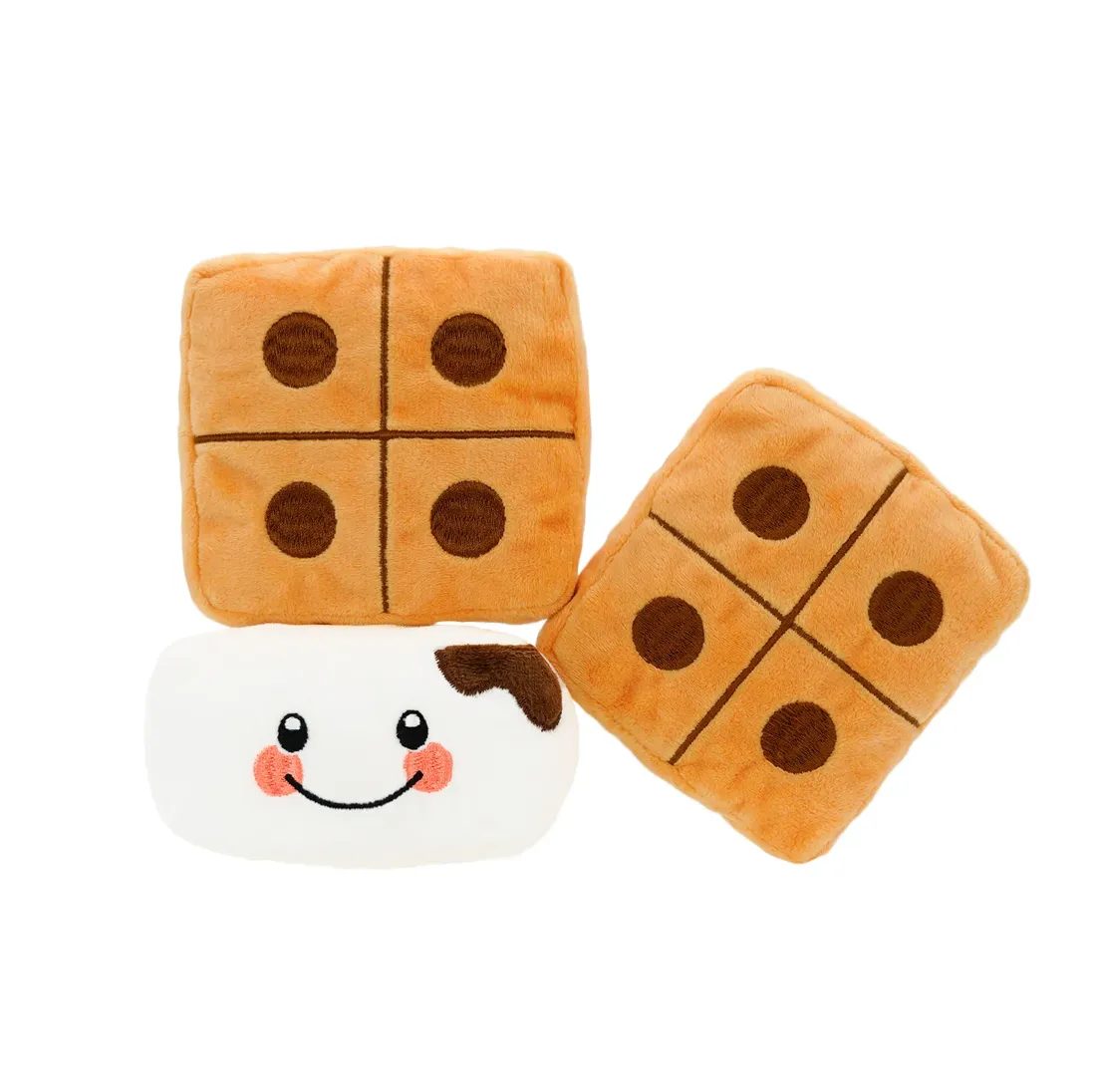 HugSmart Fuzzy Friendz Camping Pups - S'more Dog Toy