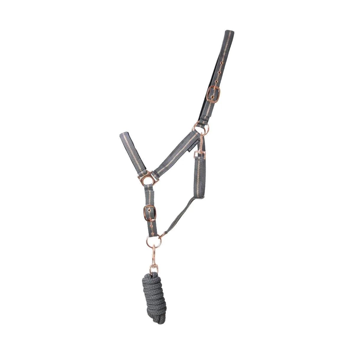 Hy Equestrian Rose Glitter Head Collar & Lead Rope Set