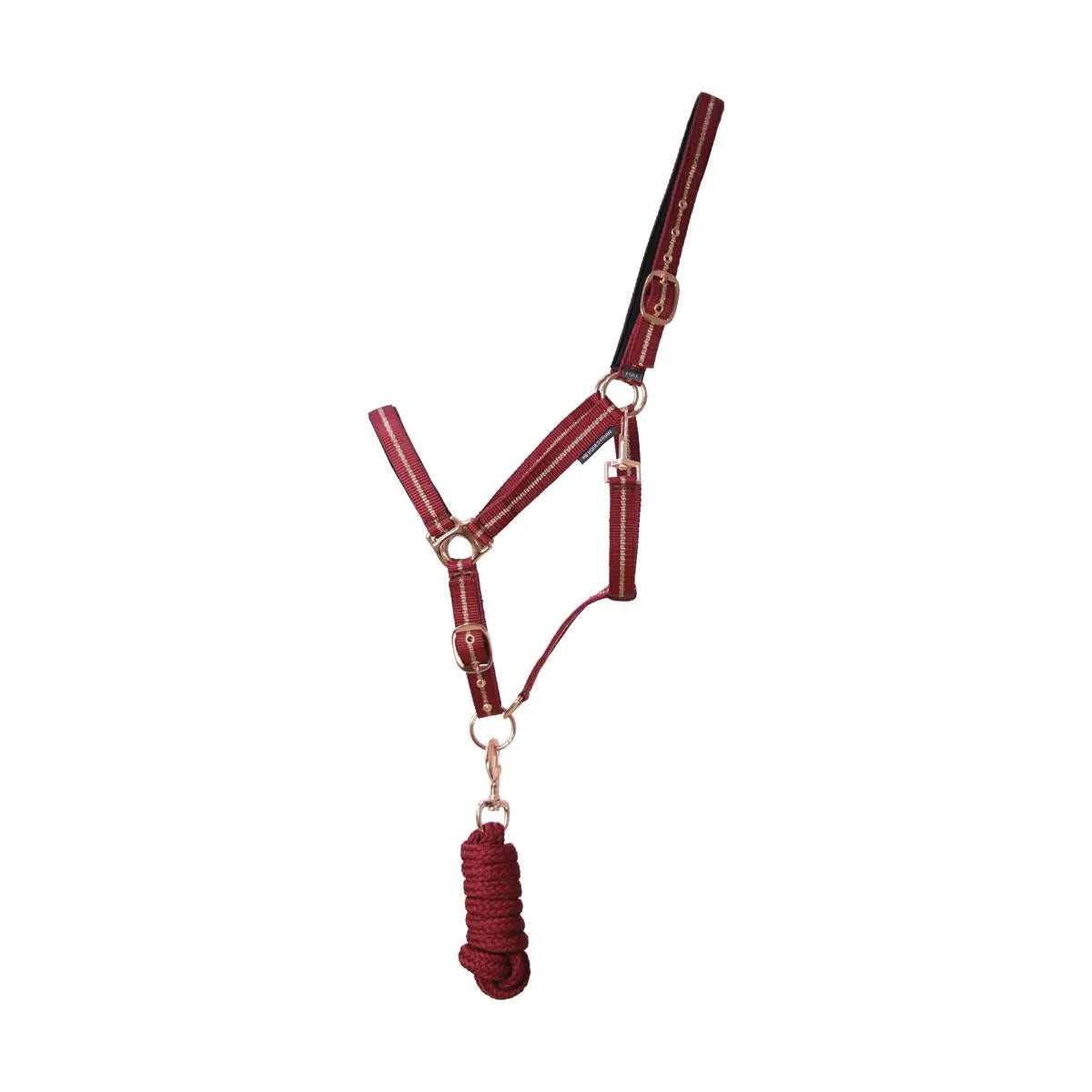 Hy Equestrian Rose Glitter Head Collar & Lead Rope Set