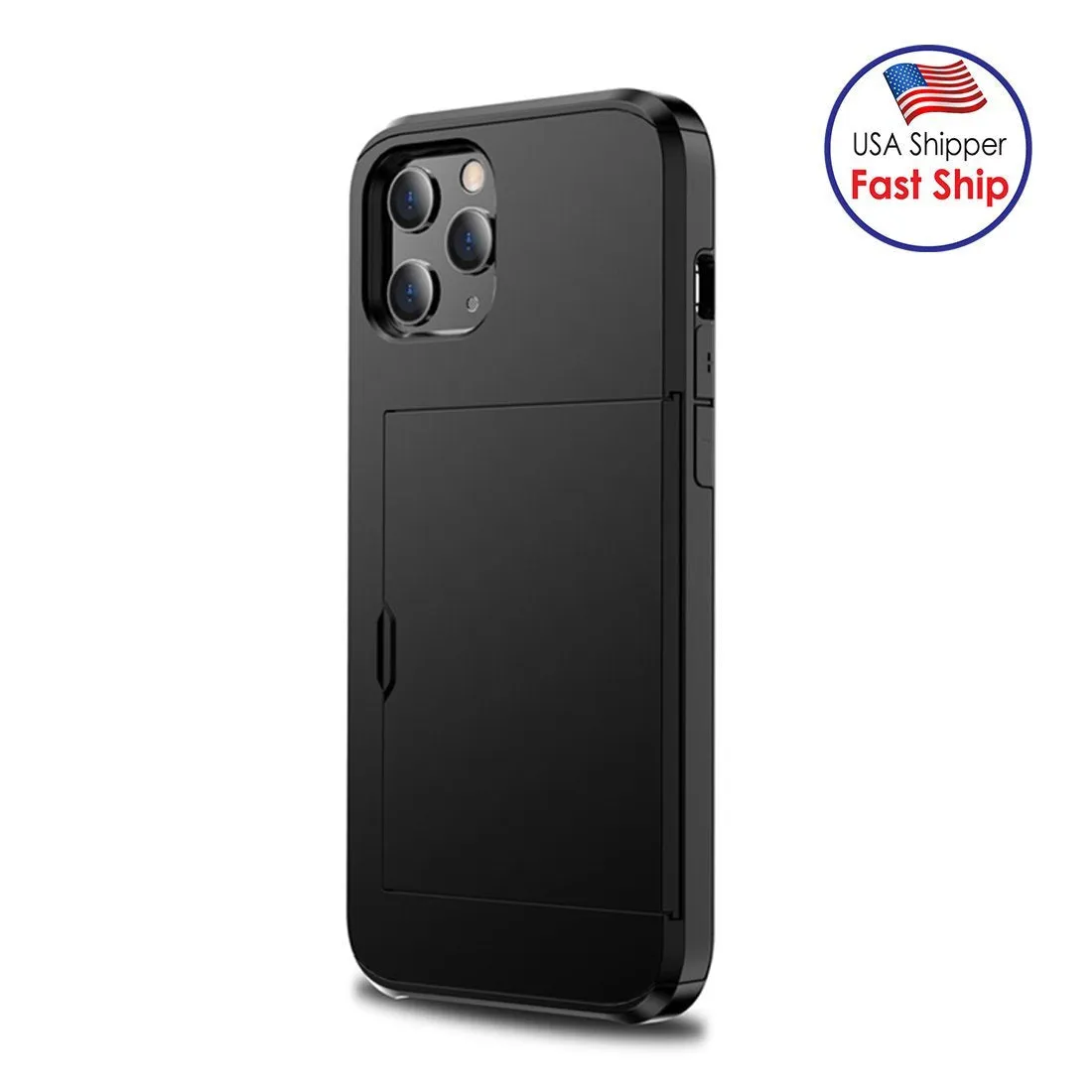 Hybrid iPhone 12 Case with Credit Card Compartment