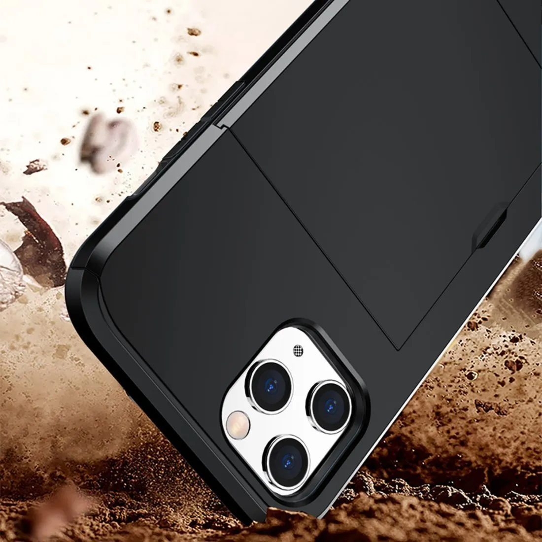 Hybrid iPhone 12 Case with Credit Card Compartment