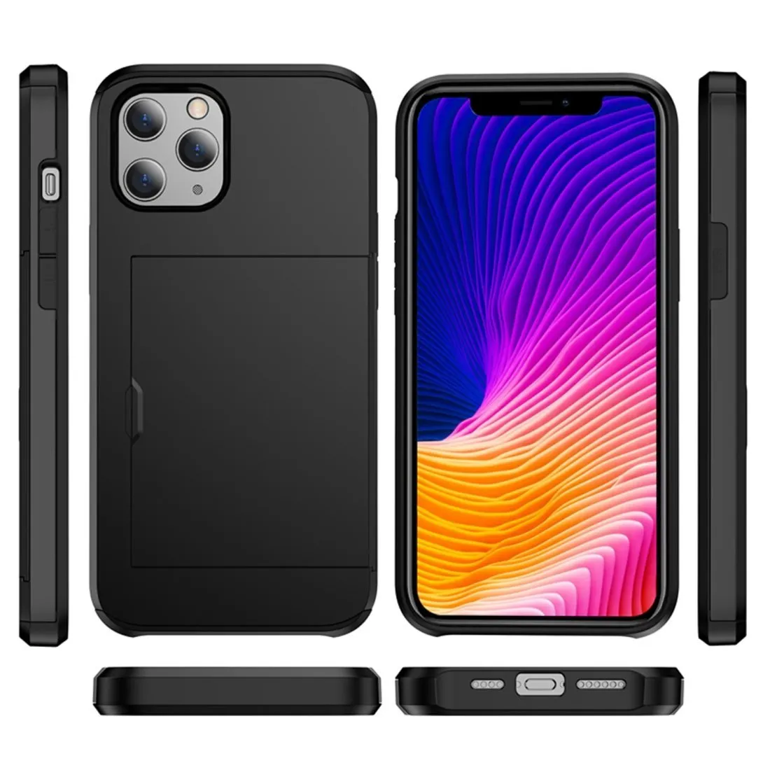 Hybrid iPhone 12 Case with Credit Card Compartment