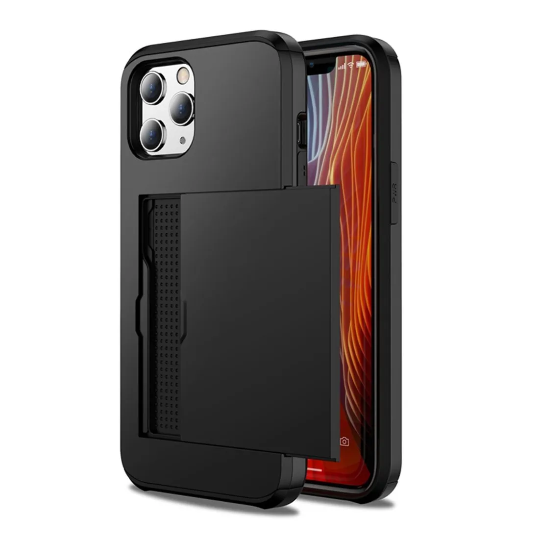 Hybrid iPhone 12 Case with Credit Card Compartment