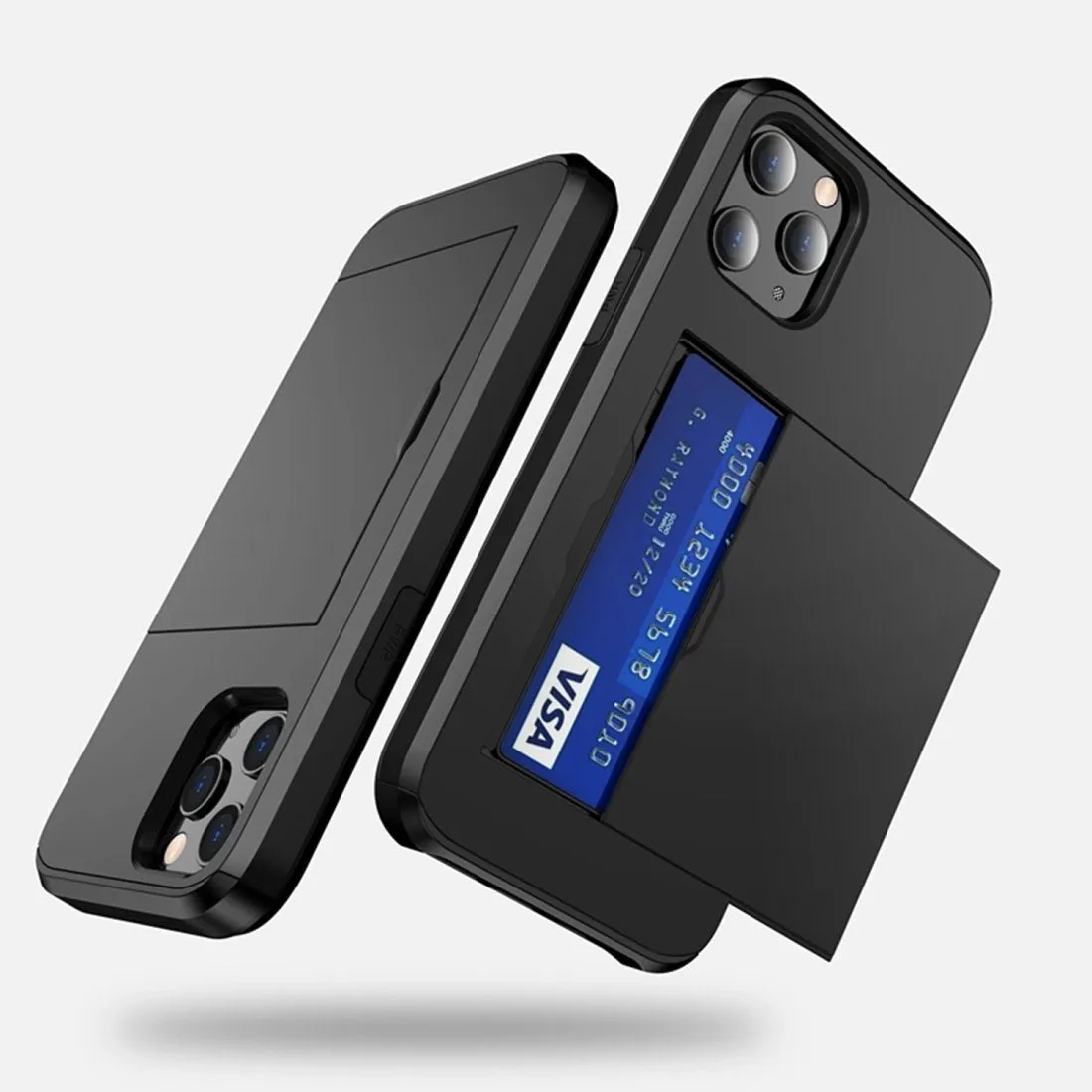 Hybrid iPhone 12 Case with Credit Card Compartment