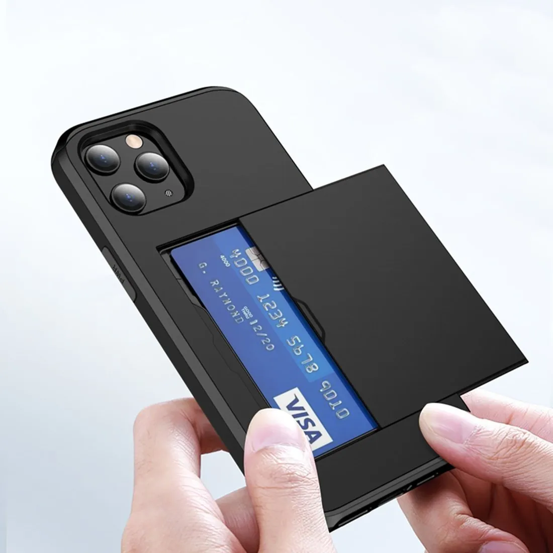 Hybrid iPhone 12 Case with Credit Card Compartment