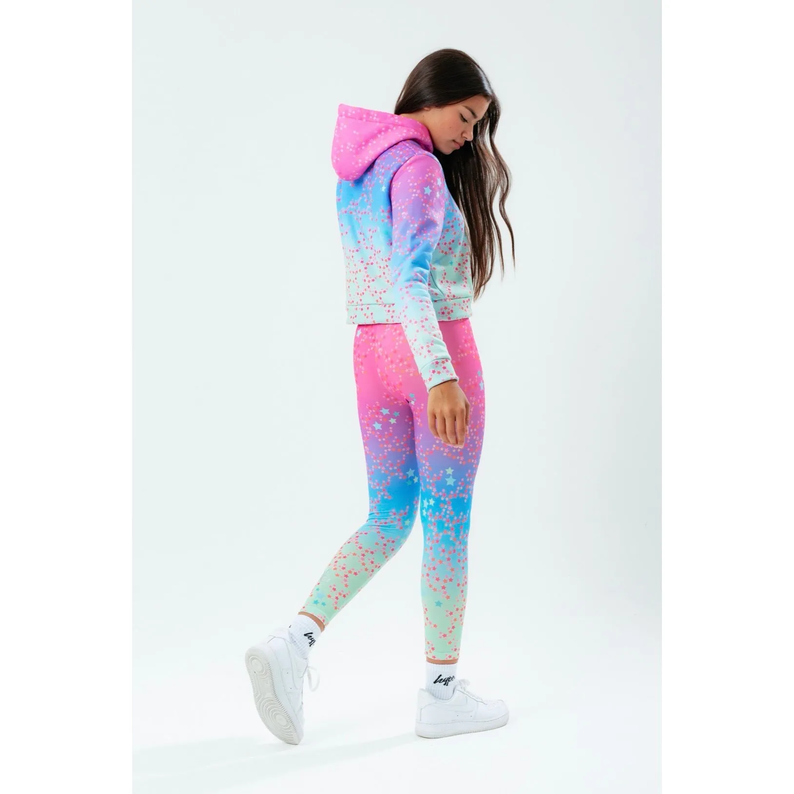 Hype Star Map Crop Hoodie Zwf 241