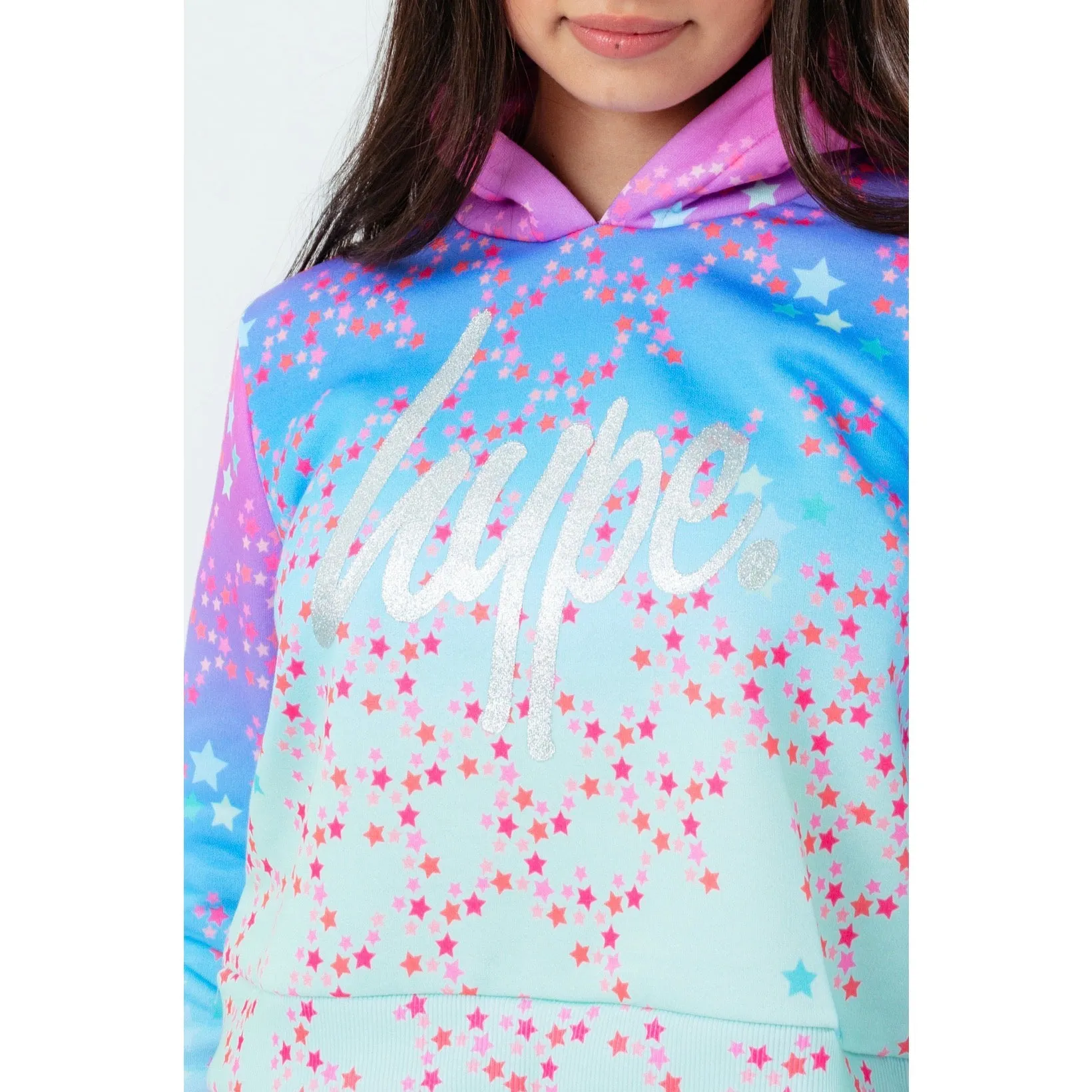 Hype Star Map Crop Hoodie Zwf 241