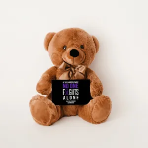 In This Family No One Fights Alone Cystic Fibrosis Teddy Bear -Personalized - PRICE INCLUDES FREE SHIPPING
