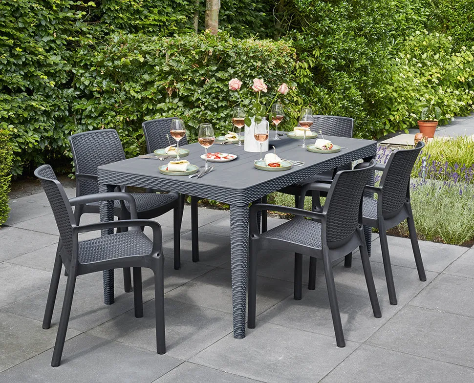 INDONESIA TABLE SET WITH 6 CHAIRS
