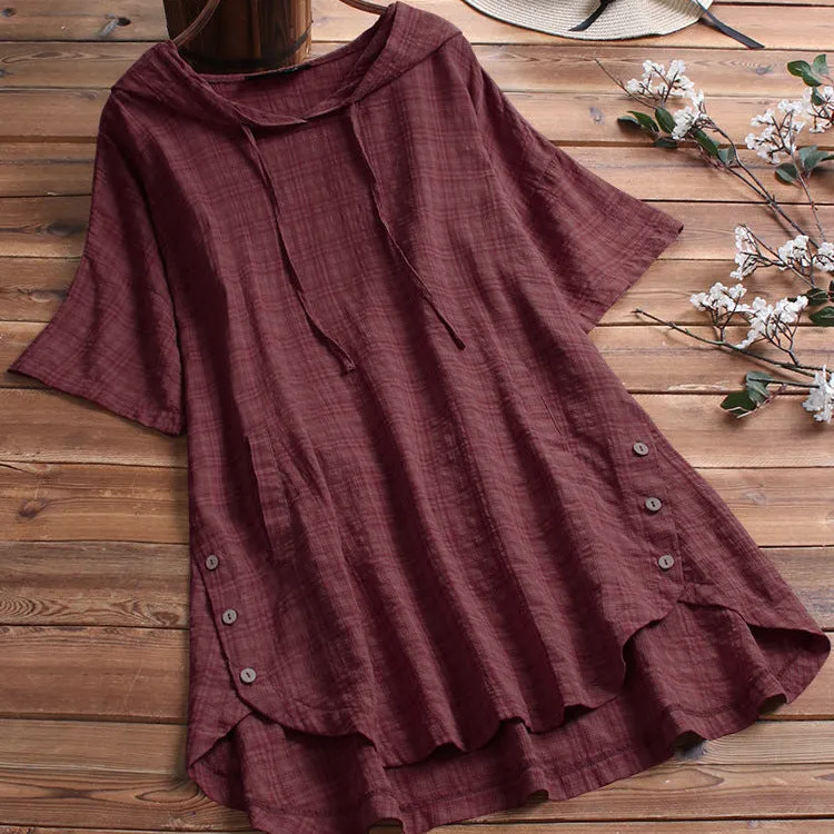 INSTOCK- women's summer short-sleeved round neck shirt