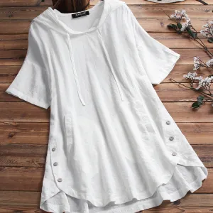 INSTOCK- women's summer short-sleeved round neck shirt