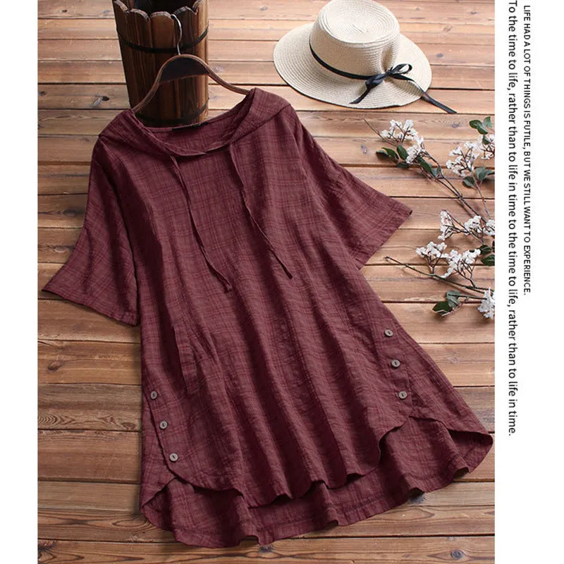 INSTOCK- women's summer short-sleeved round neck shirt