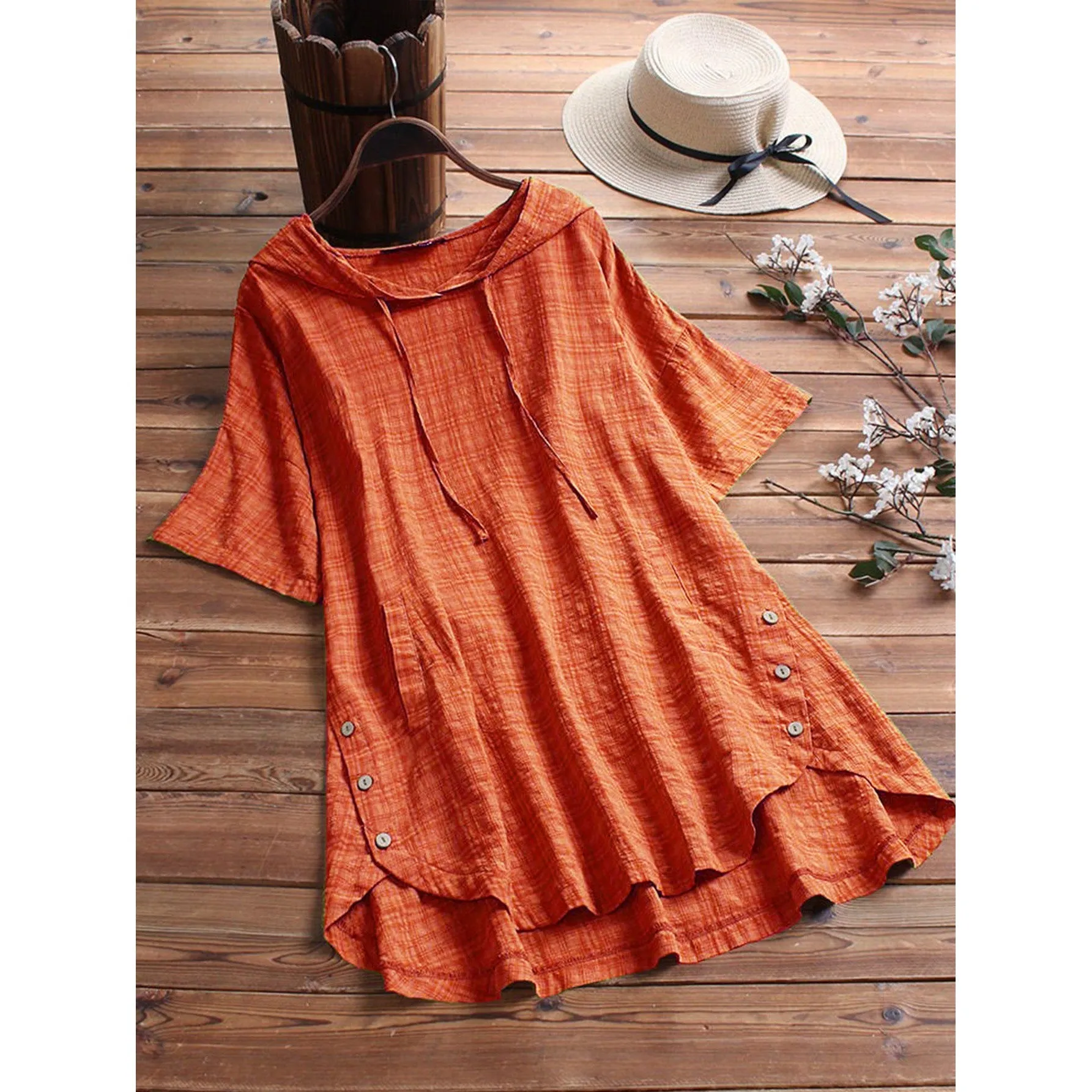 INSTOCK- women's summer short-sleeved round neck shirt