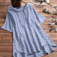 INSTOCK- women's summer short-sleeved round neck shirt