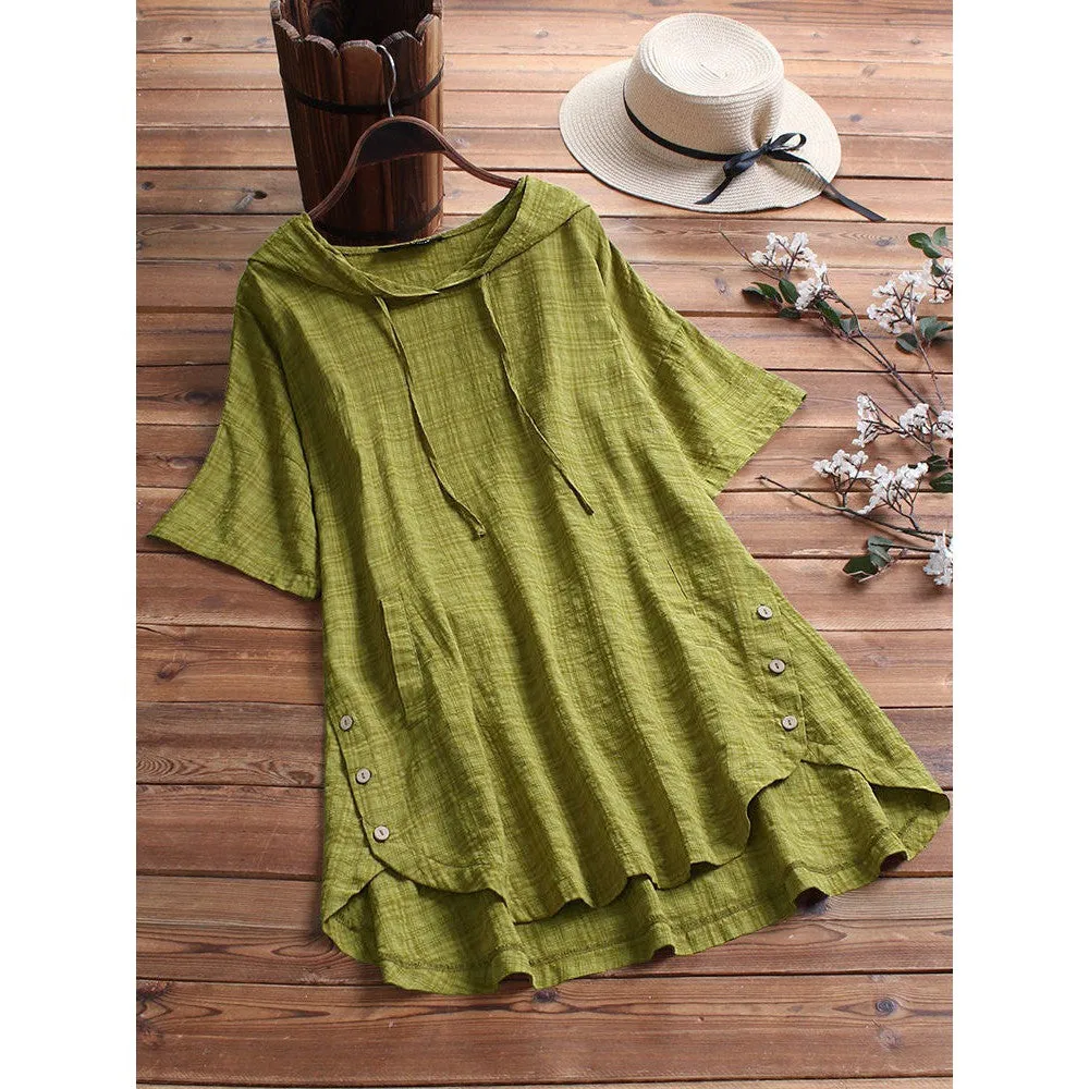 INSTOCK- women's summer short-sleeved round neck shirt