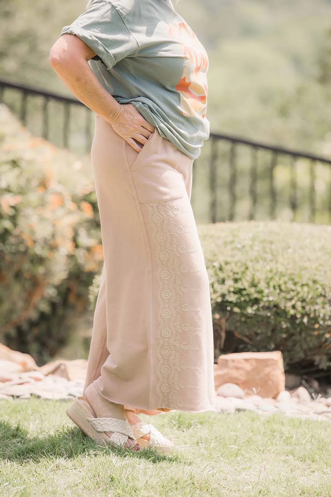 Ivy Jane Trail of Embroidery Knit Pant
