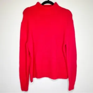 J. Crew Red Mockneck Sweater in Supersoft Yarn
