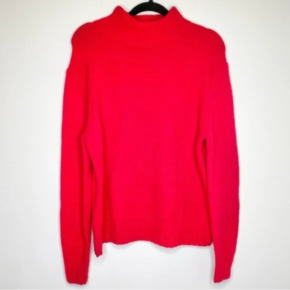 J. Crew Red Mockneck Sweater in Supersoft Yarn