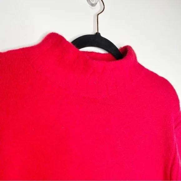 J. Crew Red Mockneck Sweater in Supersoft Yarn