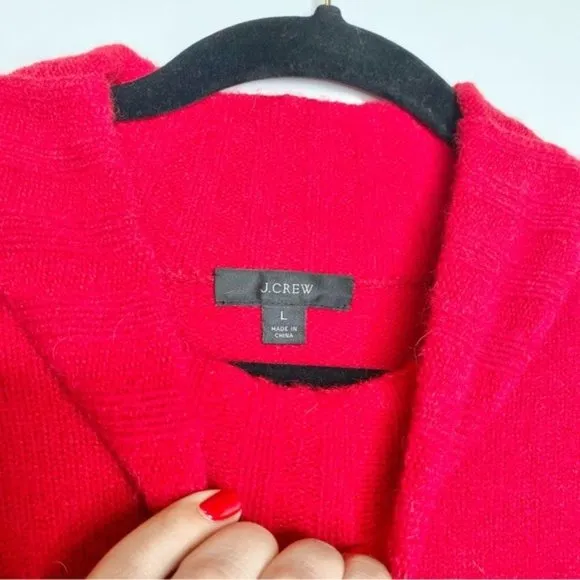 J. Crew Red Mockneck Sweater in Supersoft Yarn