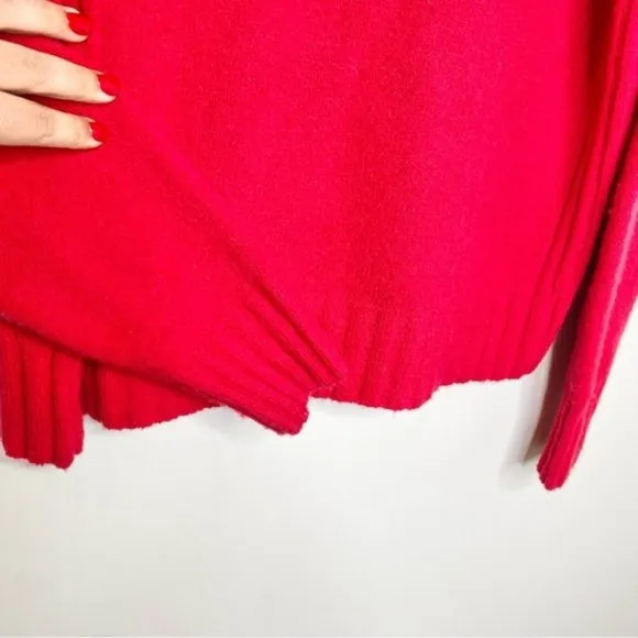J. Crew Red Mockneck Sweater in Supersoft Yarn