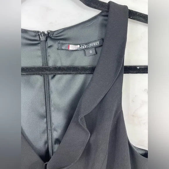 JAYGODFREY Ruffle Black Gown