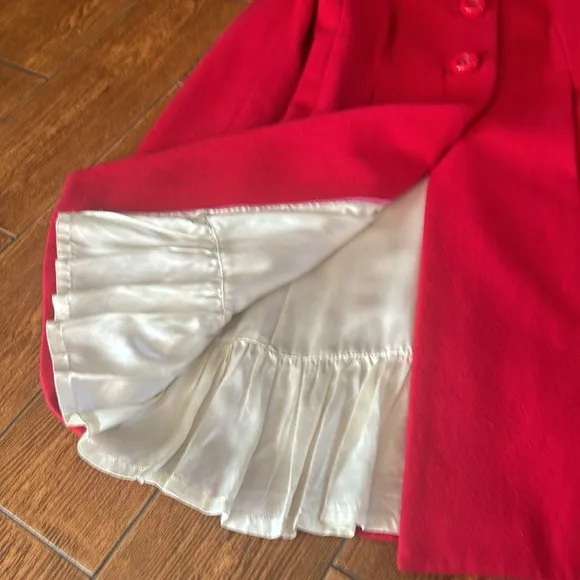 JCrew designer red wool long coat