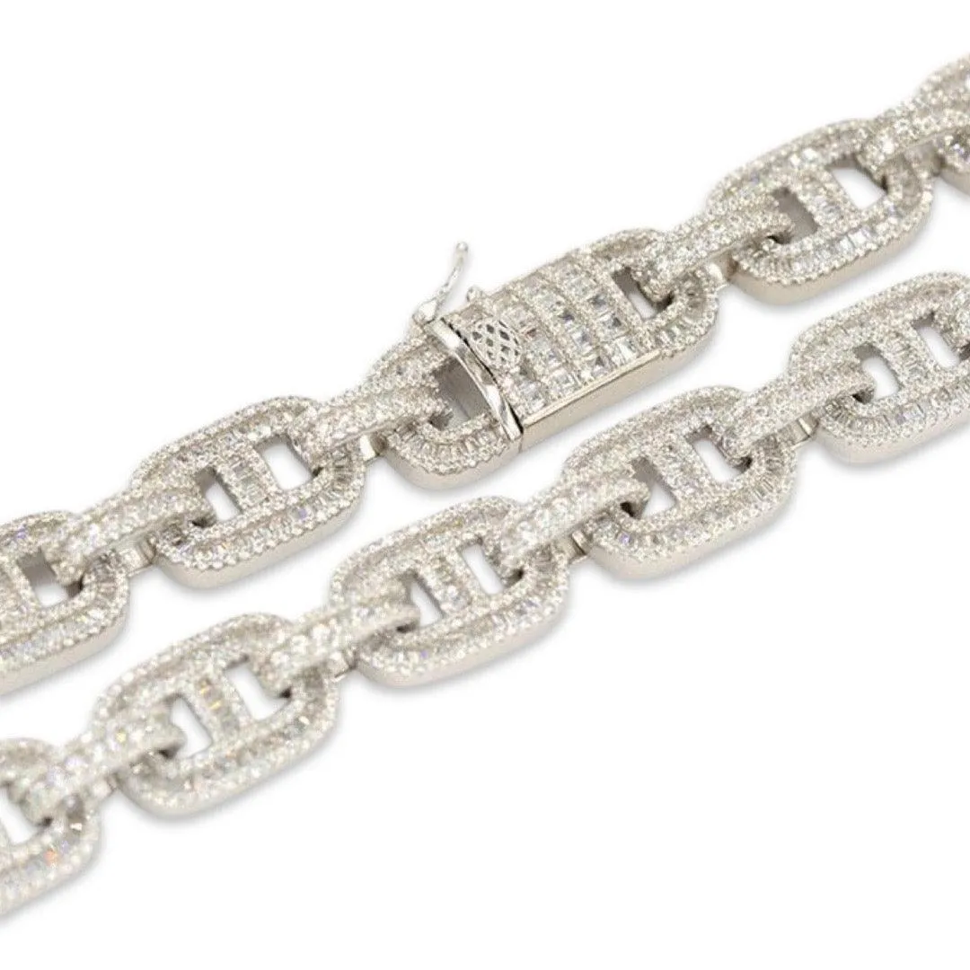 JDB1001 - 15MM CZ Silver Chain