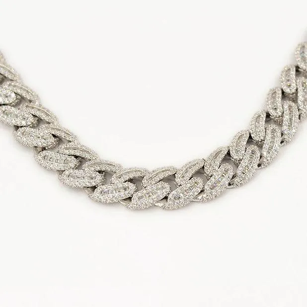 JDB1007 - 12MM CZ Silver Chain
