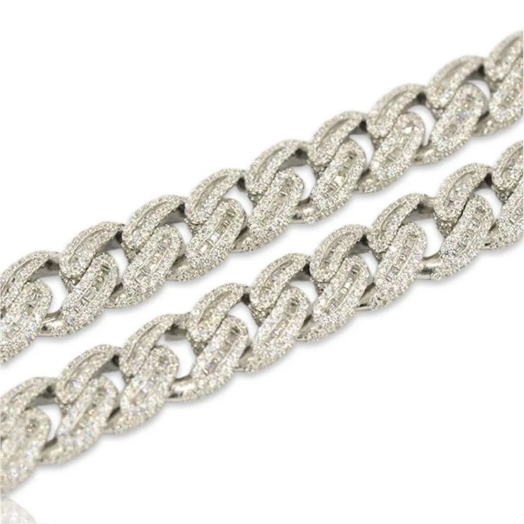 JDB1007 - 12MM CZ Silver Chain